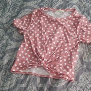 NWOT never worn polka dot crop top